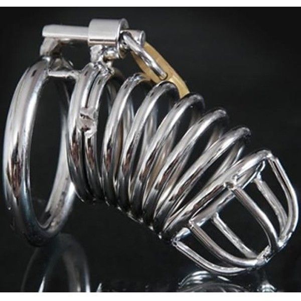Стальное устройство целомудрия Diamondring De Luxe