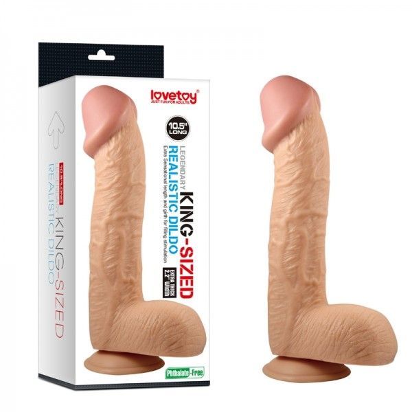 Реалистичный большой фаллоимитатор Legendary king-sized Realistic Dildo 10.5