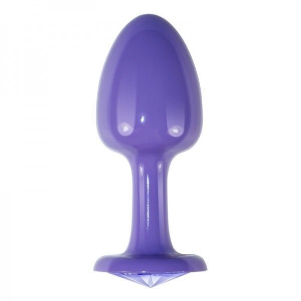 Фиолетовая гладкая анальная пробка Rosebud Purple в подарочной упаковке
