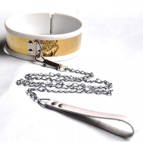 Ошейник в золотом цвете Steel Neck Collar Adjustable