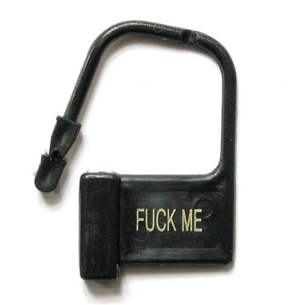 Замки пластиковые для поясов верности, черные с номерами FUCK ME, 10 штук