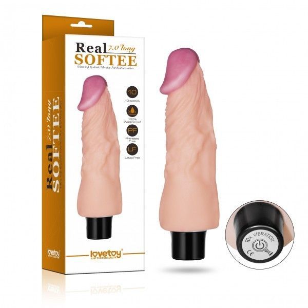 Вибратор-реалистик Real Softee - 17,8 с