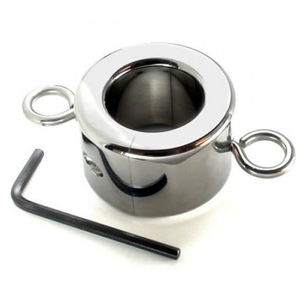 Металлическое кольцо на мошонку (3 вида) Large Ball Stretcher Weight for CBT