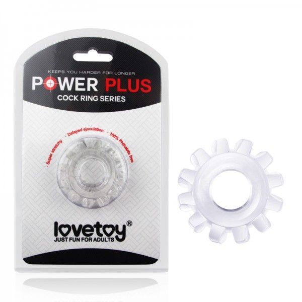 Прозрачное эрекционное кольцо Power Plus
