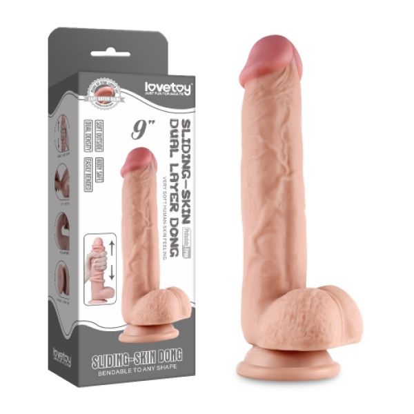 Sliding-Skin Dual Layer Dong 9 inch