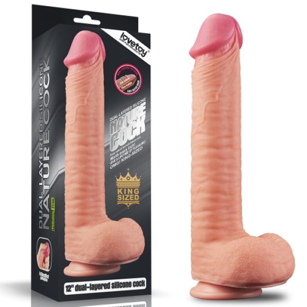 12 Dual Layer Liquid Silicone Cock
